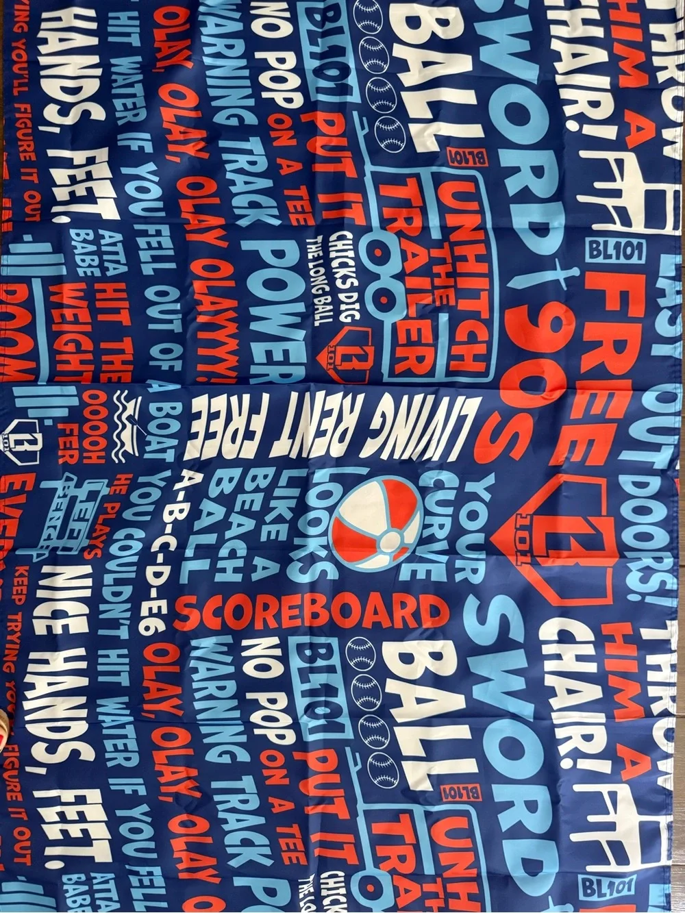 Baseball Lifestyle 101 wall flag